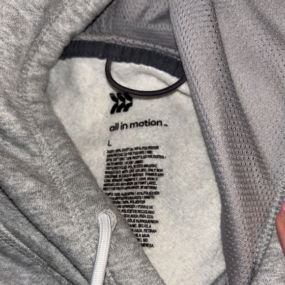 Gray Hooded all in motion Sweatshirt - Picture 3 of 11